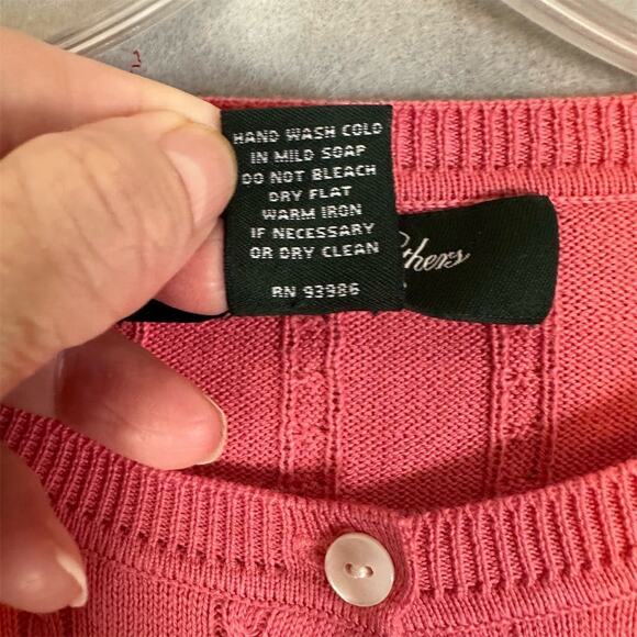 Brooks Brothers Cardigan Sweater Women Sz XL Cable Knit Casual Preppy Academicia - Picture 13 of 14